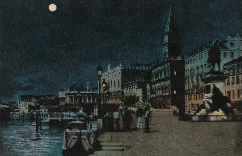 Palazzo Ducale (litografia a colori) da Italian School