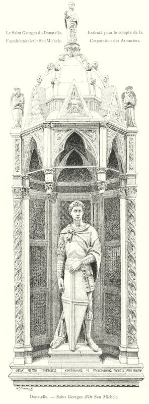 Donatello, San Giorgio di Orsanmichele (incisione) da Italian School