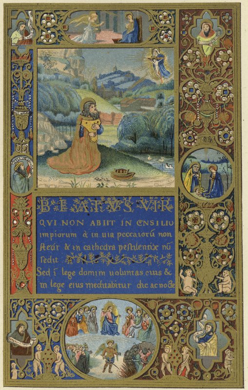 Prima pagina di un salterio di Sinibaldo di Perugia da Italian School