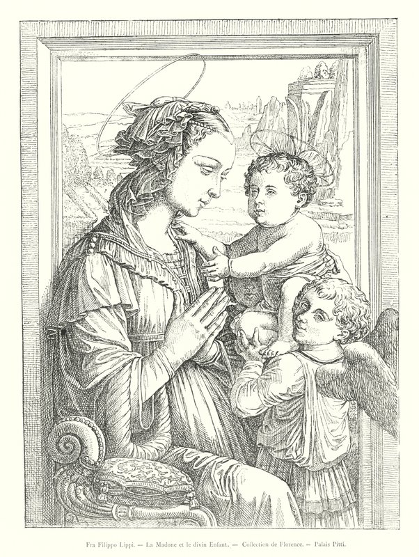 Fra Filippo Lippi, La Madonna e il Divino Bambino, Collezione di Firenze, Palazzo Pitti da Italian School