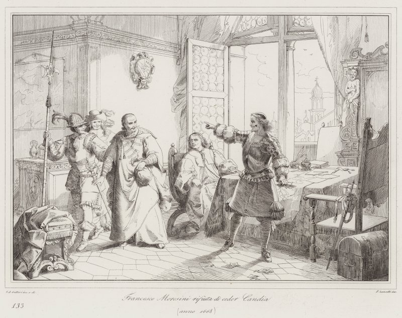 Francesco Morosini rifiuta di cedere Candia da Italian School