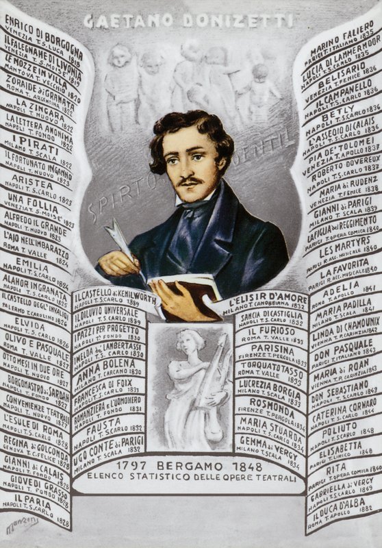 Gaetano Donizetti, compositore italiano (1797-1848) da Italian School
