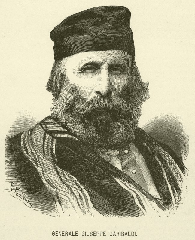 Generale Giuseppe Garibaldi (incisione) da Italian School