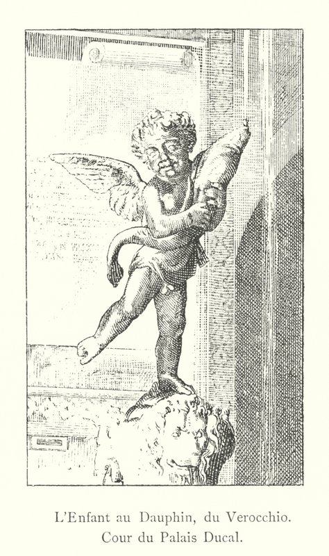 Il bambino con il delfino, di Verocchio, cortile del Palazzo Ducale da Italian School