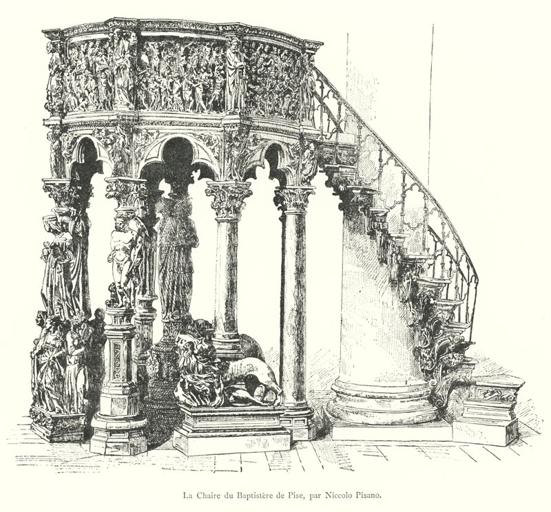 La Chaire du Baptistere de Pise, par Niccolo Pisano da Italian School