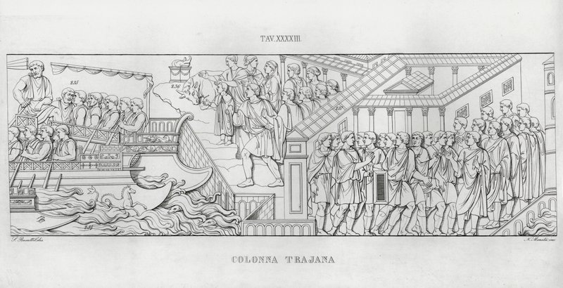 La Colonna Traiana (incisione) da Italian School