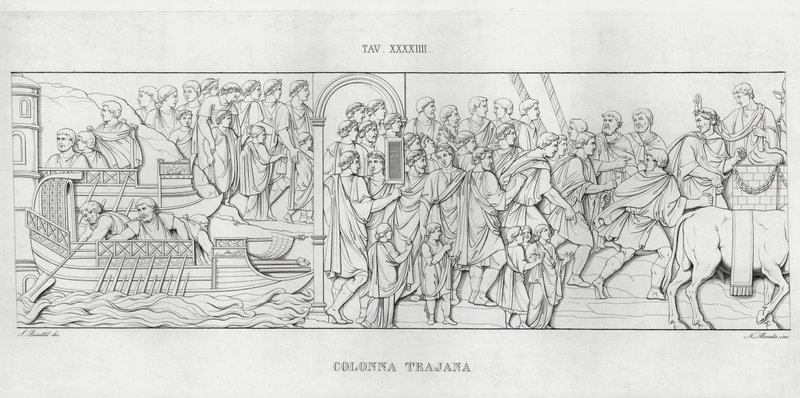 La Colonna Traiana (incisione) da Italian School
