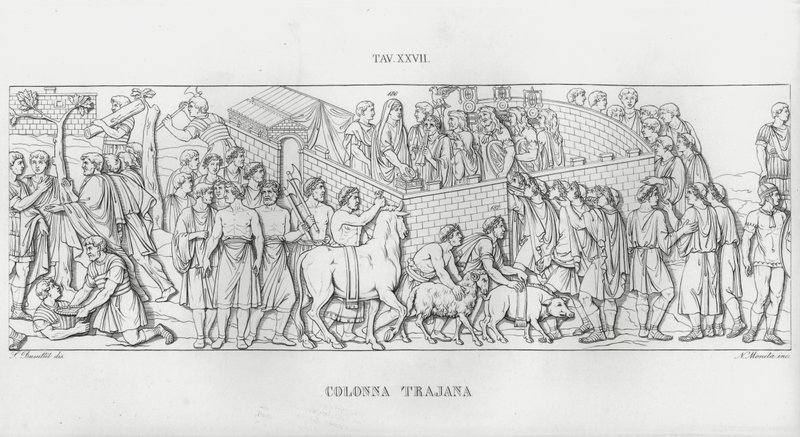 La Colonna Traiana (incisione) da Italian School