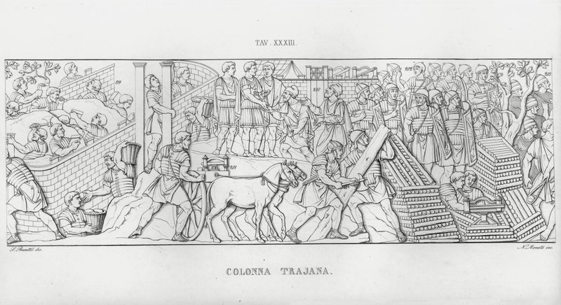 La Colonna Traiana (incisione) da Italian School
