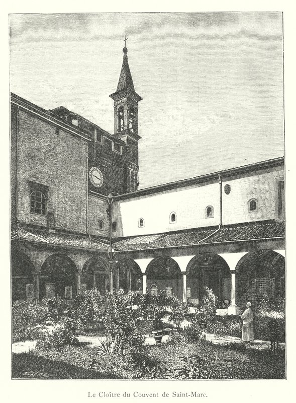 Il chiostro del convento di San Marco da Italian School