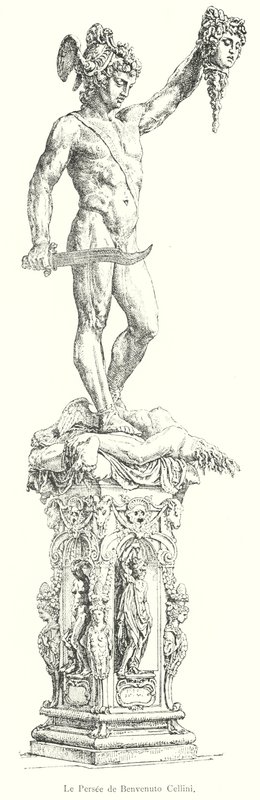 Il Perseo di Benvenuto Cellini (incisione) da Italian School