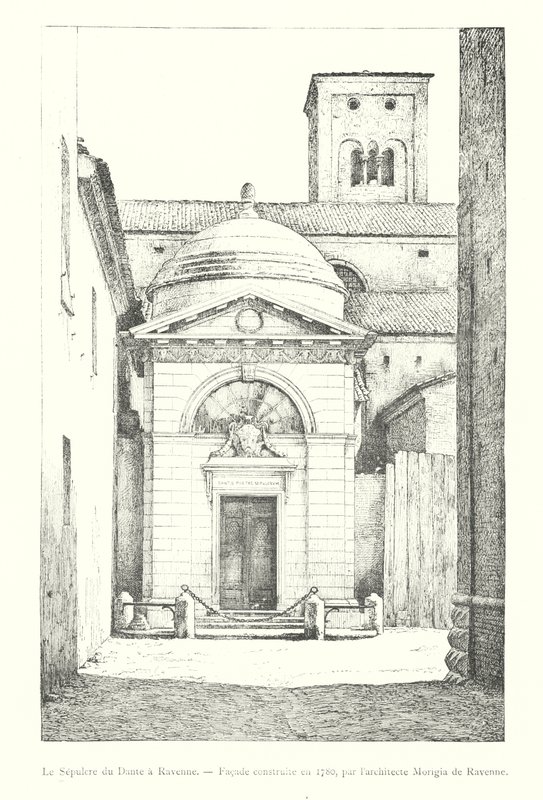 Il Sepolcro di Dante a Ravenna, Facciata costruita nel 1780, dall