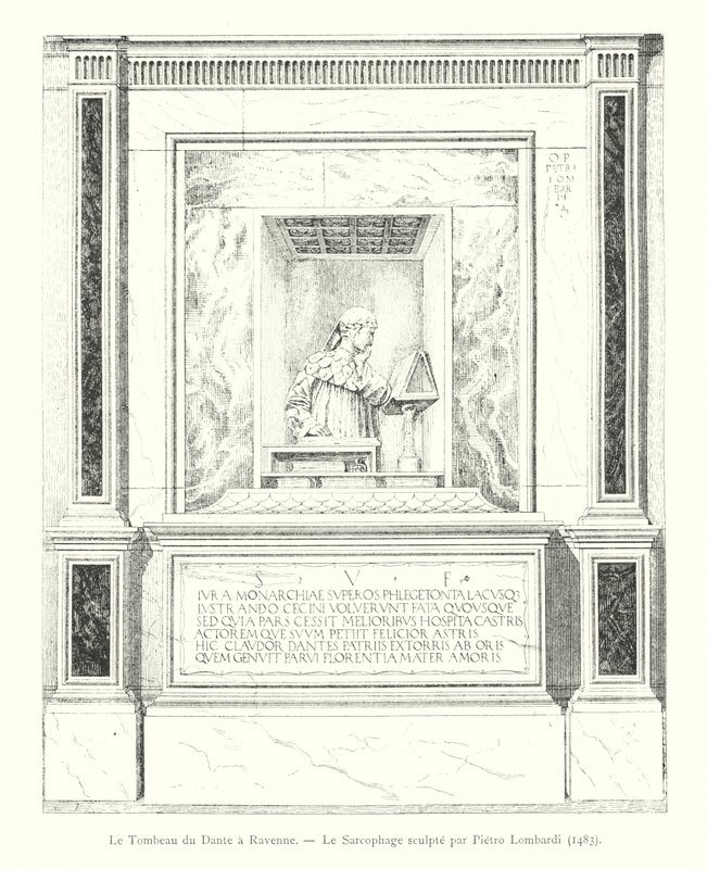 La Tomba di Dante a Ravenna, Il Sarcofago scolpito da Pietro Lombardi da Italian School