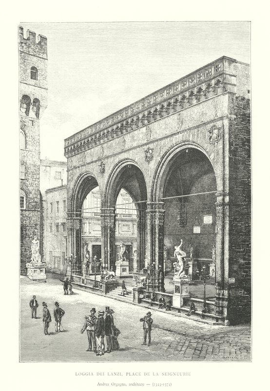 Loggia dei Lanzi, Piazza della Signoria, Andrea Orcagna, architetto da Italian School