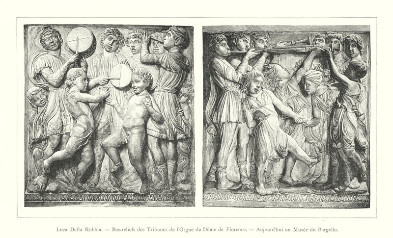 Luca della Robbia, Bassorilievi delle Tribune dell