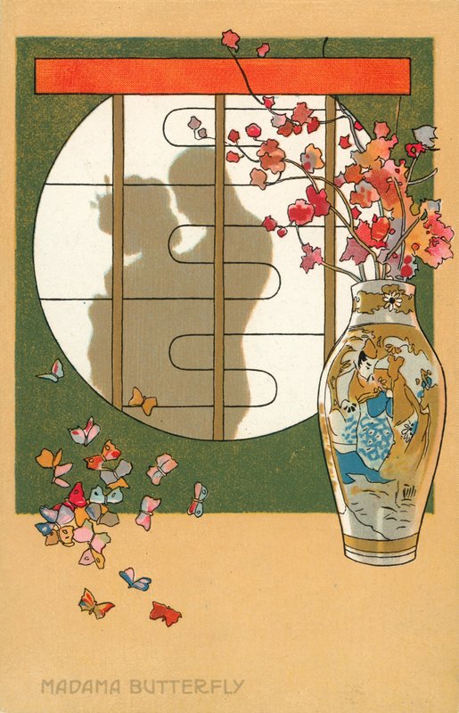 Madama Butterfly (litografia a colori) da Italian School