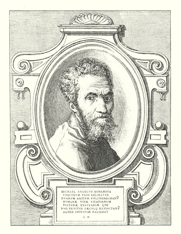 Michelangelo Buonarroti, fiore dei Toscani, maestro delle due arti più belle della vita umana, pittura e scultura, inventore di un