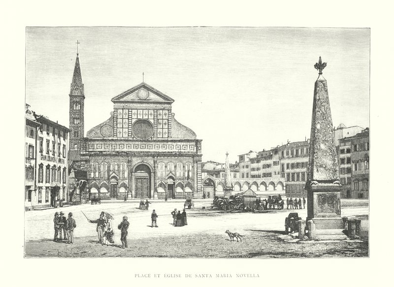 Piazza e Chiesa di Santa Maria Novella da Italian School