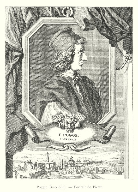 Poggio Bracciolini, ritratto di Picart da Italian School