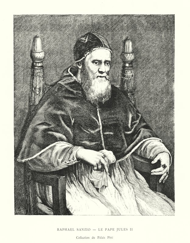 Raffaello Sanzio, Papa Giulio II, collezione del Palazzo Pitti da Italian School