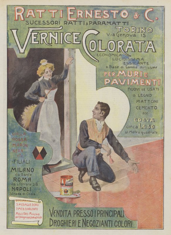 Ratti Ernesto  C (litografia a colori) da Italian School