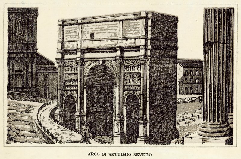 Roma: Arco di Settimio Severo da Italian School