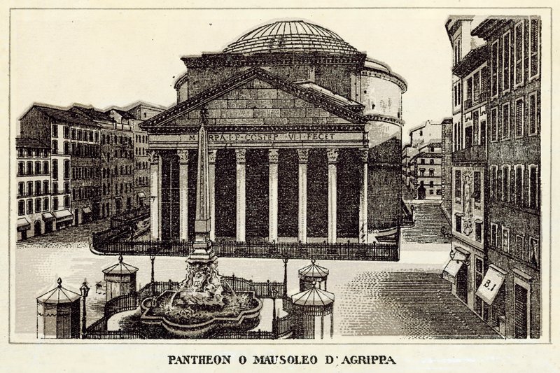 Roma: Pantheon o Mausoleo di Agrippa da Italian School