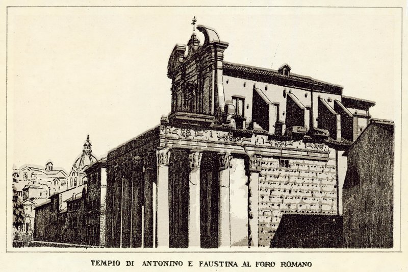 Roma: Tempio di Antonino e Faustina al Foro Romano da Italian School