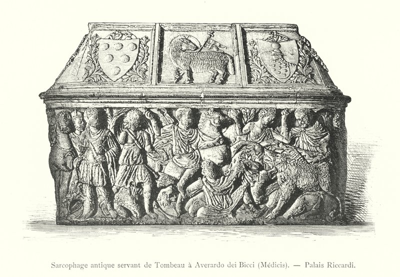 Sarcófago antico usato come tomba di Averardo dei Bicci, Medici, Palazzo Riccardi da Italian School