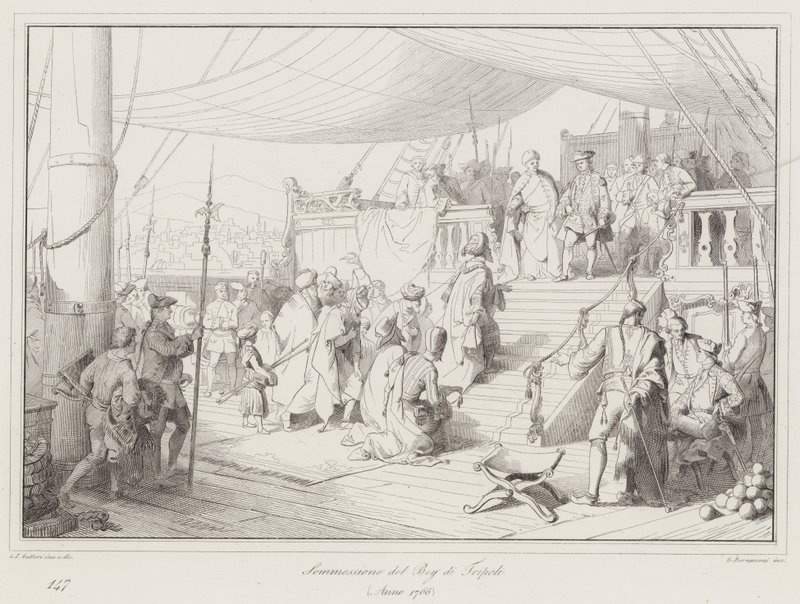 Sottomissione del Bey di Tripoli da Italian School