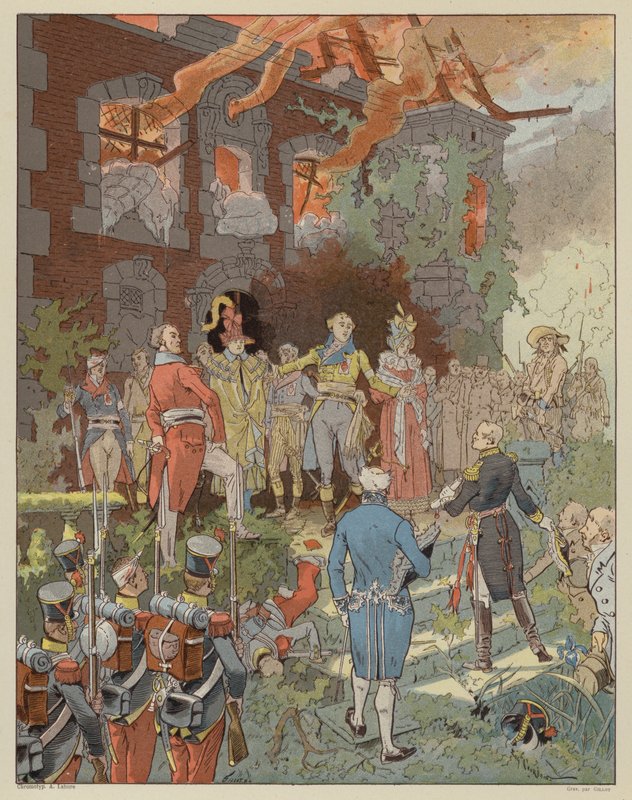 Scena da La Dame de Gai-Fredon, di Quatrelles (Ernest L