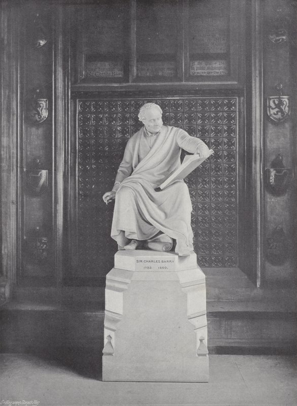 Statua di Sir Charles Barry da J. Benjamin Stone