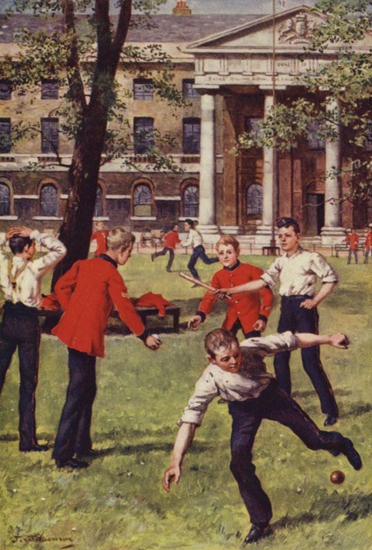 Ragazzi soldato che giocano da J. Williamson