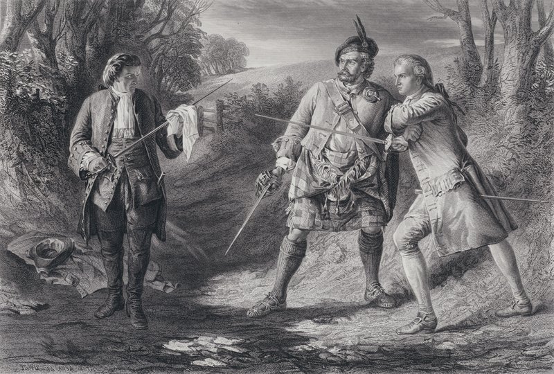 Illustrazione per Rob Roy (incisione) da J.B. (after) MacDonald