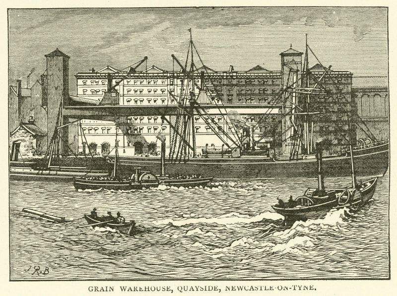 Magazzino di Grano, Quayside, Newcastle-on-Tyne da J.R. Brown
