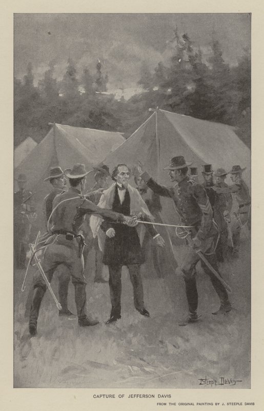 Cattura di Jefferson Davis (litografia) da J. (after) Steeple Davis