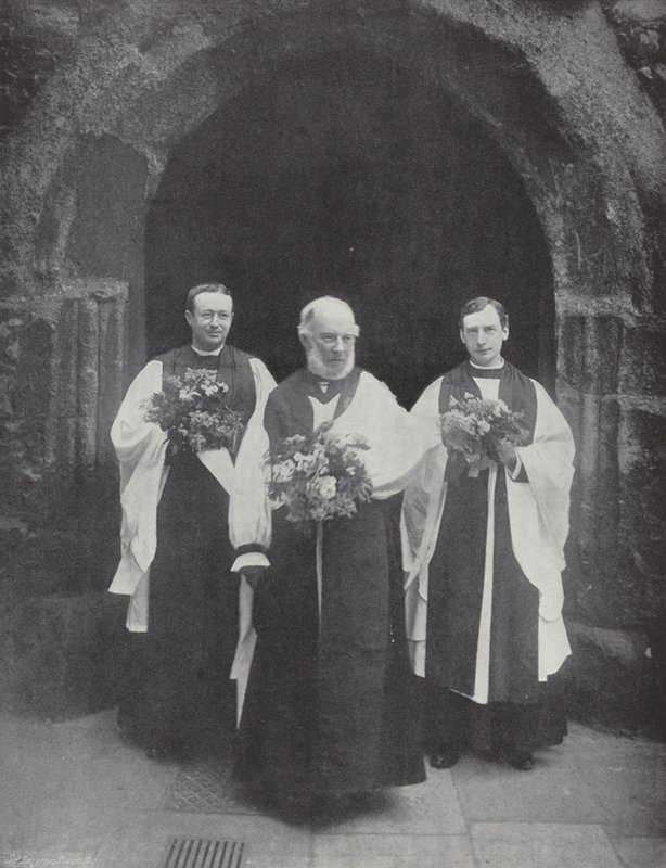 Distribuzione del denaro di Maundy, il Lord High Almoner e il clero da J. Benjamin Stone
