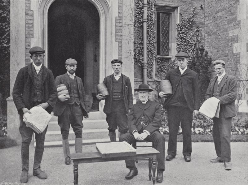 Festival della torta di lepre di Hallaton, il vicario e la deputazione da J. Benjamin Stone