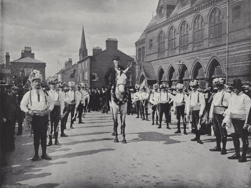 Festival del giorno di maggio di Knutsford, i ballerini di Morris da J. Benjamin Stone
