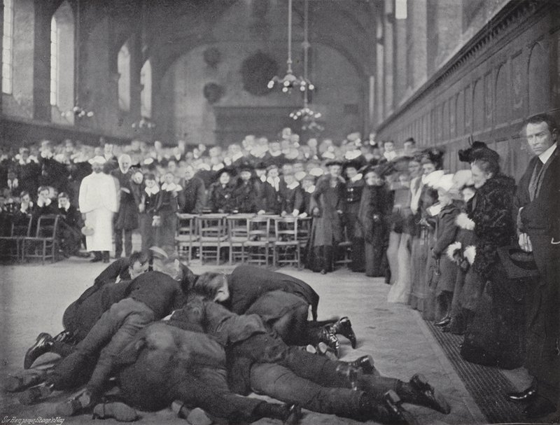 Lancio di frittelle alla Westminster School, The Greeze da J. Benjamin Stone