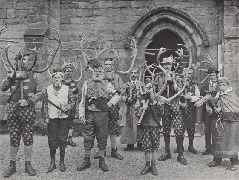 La danza del corno, Abbots Bromley, tutti i personaggi da J. Benjamin Stone