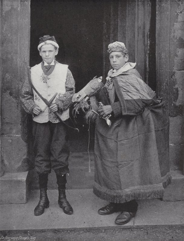 La danza del corno, Abbots Bromley, il buffone e Robin Hood da J. Benjamin Stone