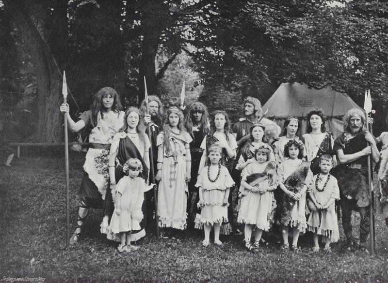 Il corteo di Sherborne, un capo inglese, tribù e famiglie da J. Benjamin Stone