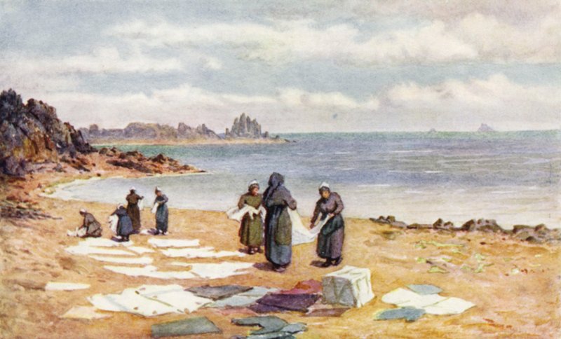 Giorno di asciugatura a La Houle da J. Hardwicke Lewis