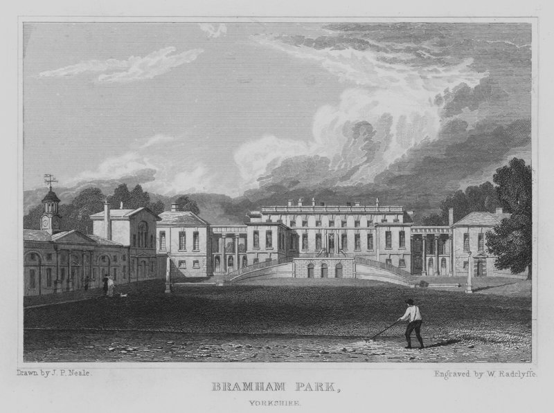 Bramham Park, Yorkshire (incisione) da John Preston Neale