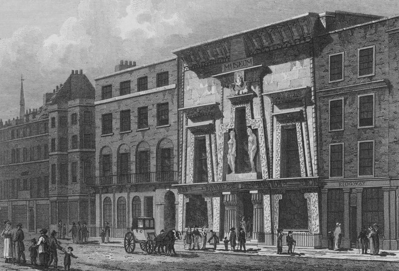 Museo di Bullock, Piccadilly (incisione) da John Preston Neale