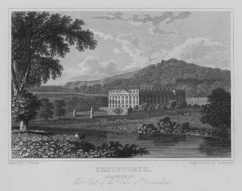 Chatsworth, Derbyshire, La Residenza del Duca di Devonshire da John Preston Neale