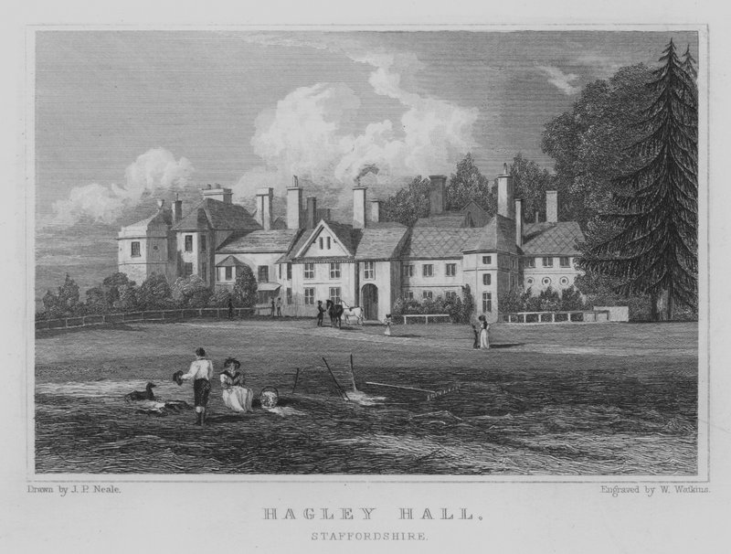 Hagley Hall, Staffordshire da John Preston Neale