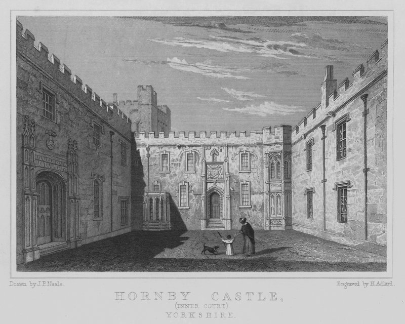 Castello di Hornby, Cortile Interno, Yorkshire da John Preston Neale