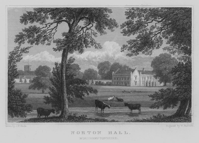 Norton Hall, Northamptonshire da John Preston Neale